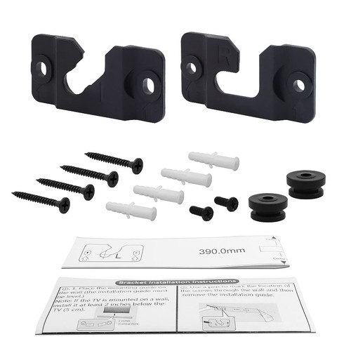 Pair black wall mount - 1, of